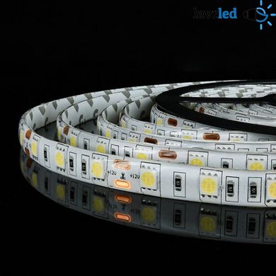 Светодиодная лента герметичная -12V-5050smd-60 led/м-бабина/5 метров-белый цвет, Белый, 12V