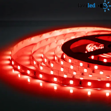Світлодіодна стрічка негерметична-12V-2835/3528smd-60 led/м-бабіна/5 метрів-червоний колір, Червоний, 12V